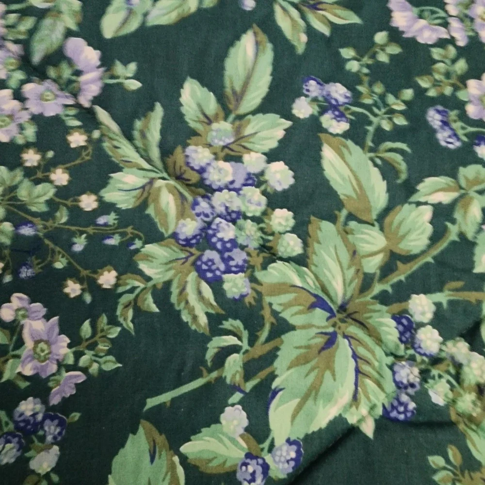 Vintage Laura Ashley Bramble Berry Full/Queen Comforter Set Revman Green 2 Shams